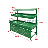 Mueble de Legumbre Metálico de 2 Niveles Verde PMX-1399