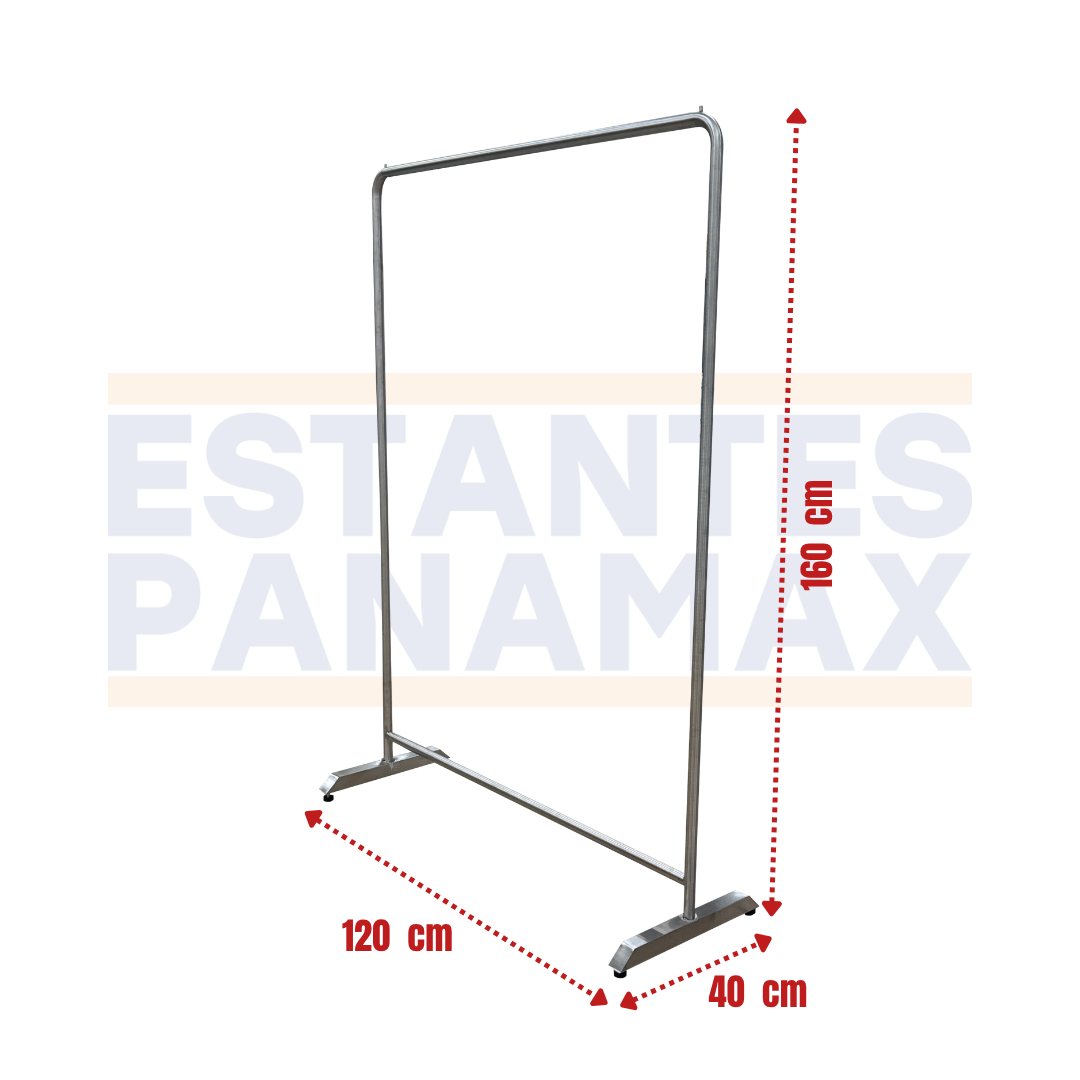 Perchero Sencillo de Acero Inoxidable 160x120x40cm XBH-CR04