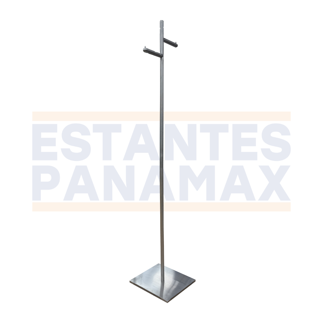 Rack de Ropa 2 Lados en Acero Inoxidable 180x35x35cm XBH-CR04