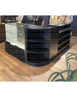 Mueble Frontal de MDF Negro con 4 Niveles de Impulso 110x170x50cm KW-013