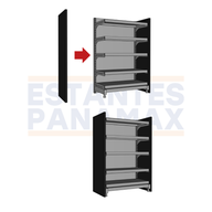 Par de 2 Piezas de Planchas Laterales Negro para Góndolas de 1.50m Alto 150x53cm PMX-1374