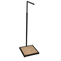 Perchero Exhibidor de Ropa Negro con Diseño Madera XBH-CR11