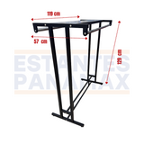 Perchero de Ropa Doble Lado Negro 129x119x57cm XBH-CR06