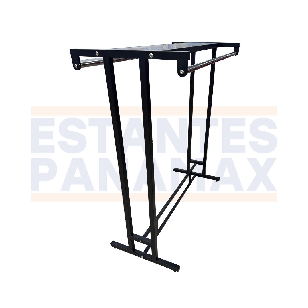 Perchero de Ropa Doble Lado Negro 129x119x57cm XBH-CR06