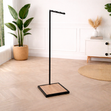 Perchero Exhibidor de Ropa Negro con Diseño Madera XBH-CR11