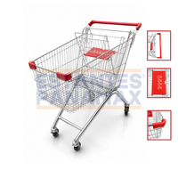 Carretilla de Supermercado Metálica Galvanizada 125L PMX-1403