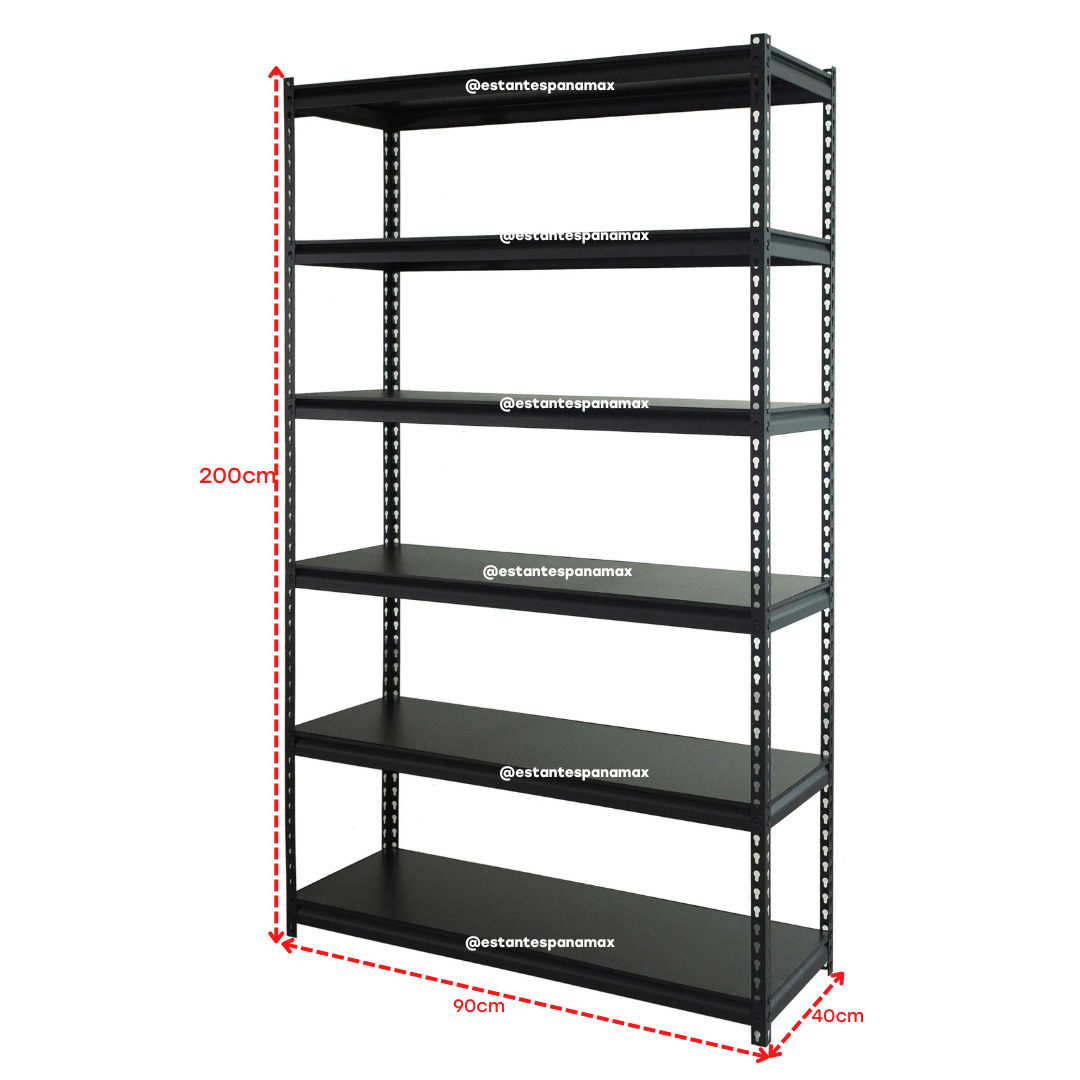 Rack Domestico de 6 Niveles 200x90x40cm 40-50kg por Nivel R-D-6 ...