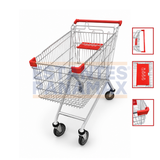 Carretilla de Supermercado Metálica Galvanizada 180L PMX-1405