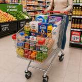 Carretilla de Supermercado Metálica Galvanizada 180L PMX-1405