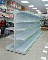 **MODELO ECONÓMICO** Góndola Doble Perforado Blanco 5 Niveles 180x120x100cm 75kg/nivel PMX-3003-D