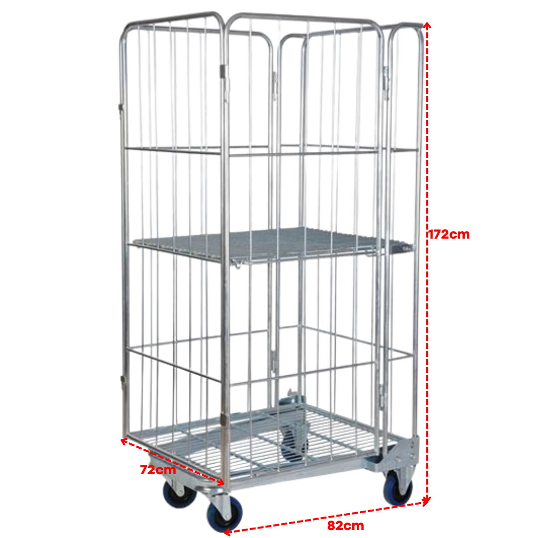 Carretilla Logístico de Metal de 4 Lados LOG-4