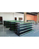 Góndola Doble Perforado Negro 5 Niveles 120x90x80cm 75kg/nivel PMX-1111