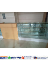 Vitrina de MDF Blanco 3 Niveles de Vidrio Templado 110x100x50cm BNM5-5