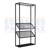Perchero Central de Metal Negro 240x120x40cm XBH-CR07-CENTRAL