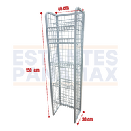 **CALIBRE GRUESO** Rack para Snacks de 5 Niveles Blanco 150x40x30cm 75kg/Nivel PMX-1295
