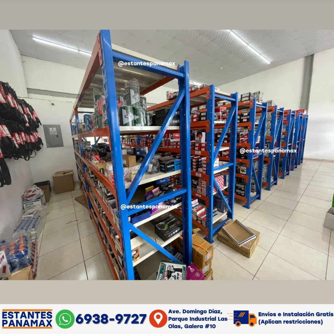 Rack para Bodega de Carga Mediana 350kg x Nivel de 4 Niveles 200*200*6 ...
