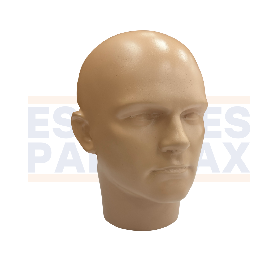 Maniquí de Cabeza Hombre Sencillo Color Piel PMX-1303