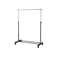 Perchero Exhibidor de Ropa Cromado con Negro XBH-CR13