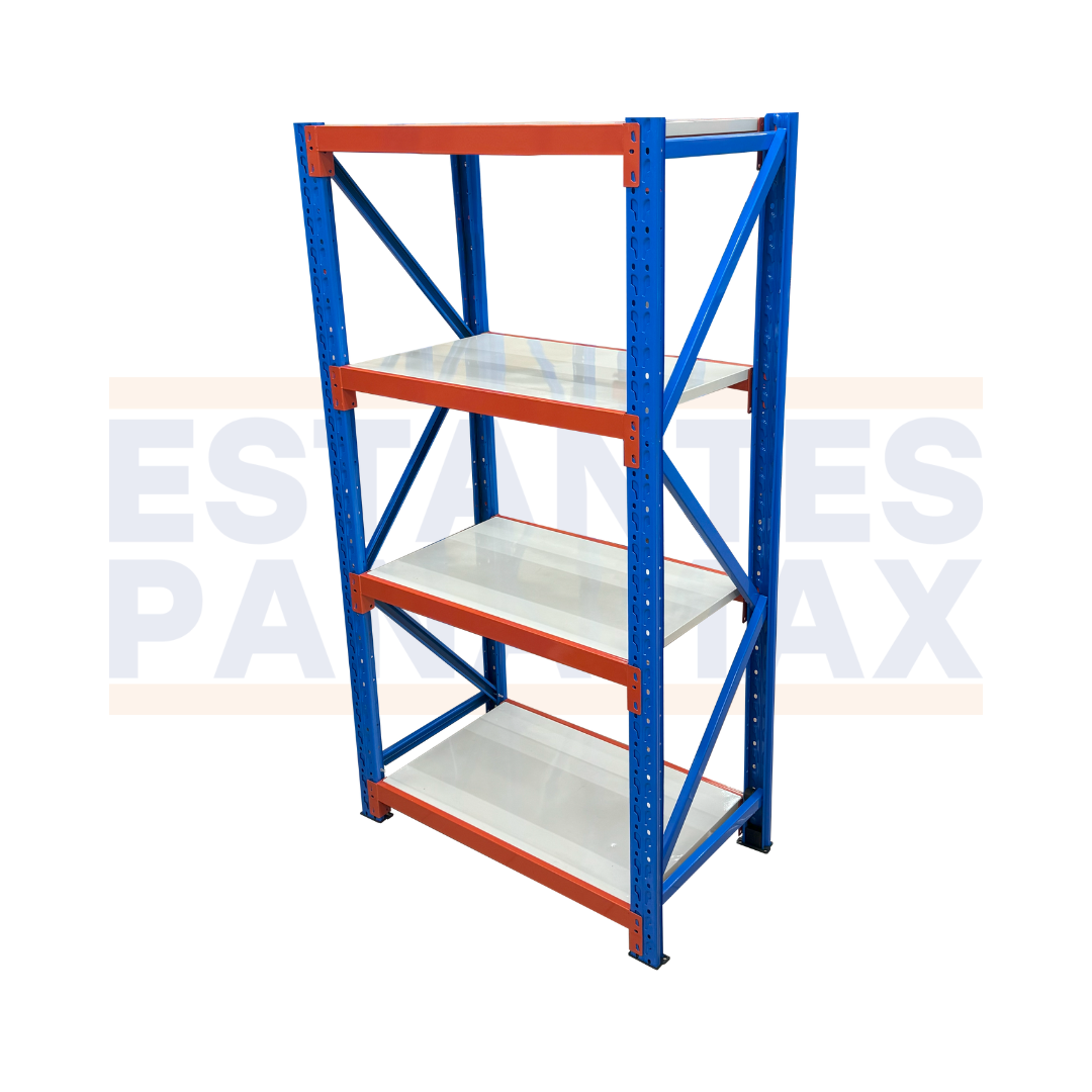 Rack para Bodega de Carga Mediana de 4 Niveles 350kg/Nivel 200x100x60cm PMX-1081