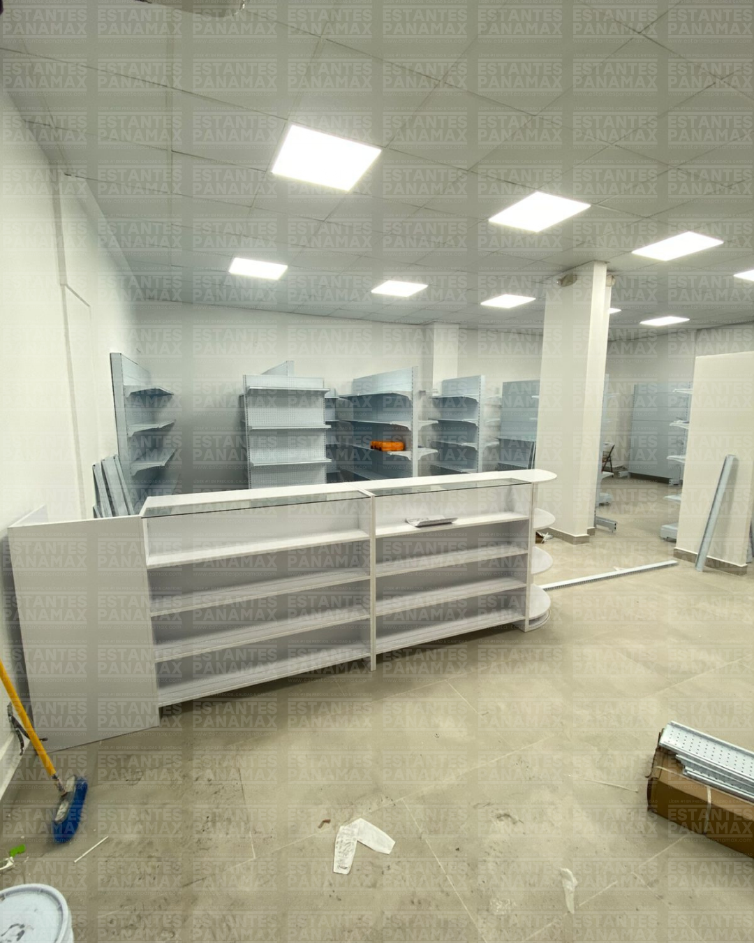 Mueble Frontal de MDF Blanco con 4 Niveles de Impulso 110x170x50cm KW-013