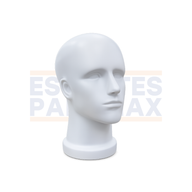 Maniquí de Cabeza Hombre Blanco de Fibra de Vidrio XBH-MT08