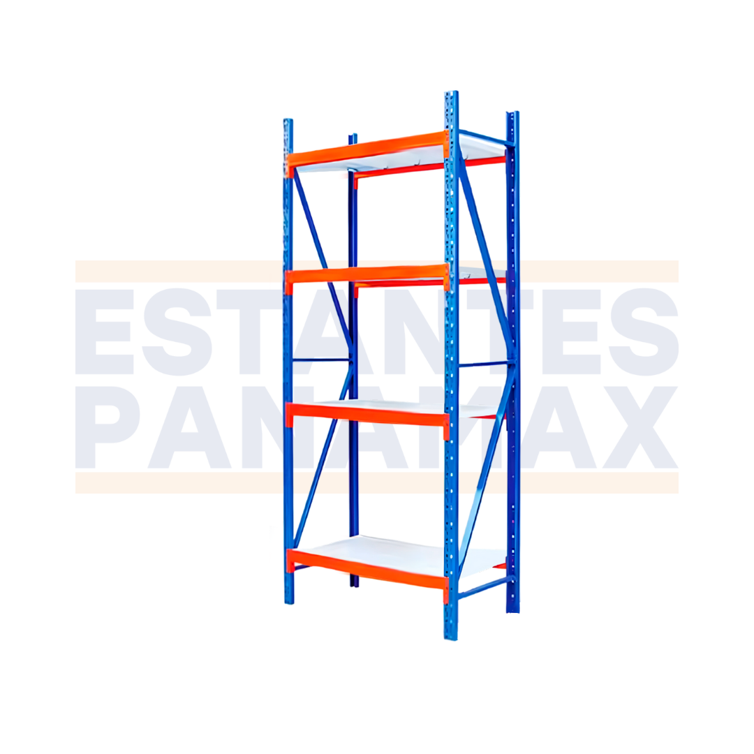 Rack para Bodega de Carga Liviana de 4 Niveles 250kg/Nivel 200x75x50cm PMX-1013