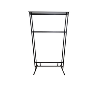 Perchero Exhibidor de Ropa Metal Negro 220x120x60cm XBH-CR14