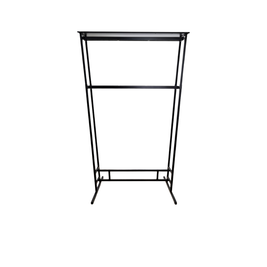 Perchero Exhibidor de Ropa Metal Negro 220x120x60cm XBH-CR14