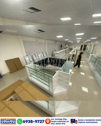 Vitrina de MDF Blanco 3 Niveles de Vidrio Templado 110x100x50cm BNM5-5