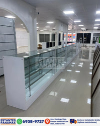Vitrina de MDF Blanco 3 Niveles de Vidrio Templado 110x100x50cm BNM5-5