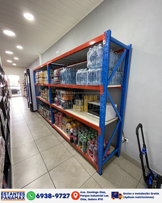Rack para Bodega de Carga Mediana 350kg x Nivel de 4 Niveles 200*200*6 ...