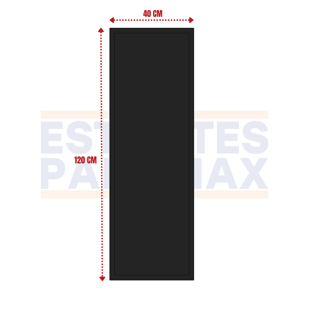 Par de 2 Piezas de Planchas Laterales Negro para Góndolas de 1.20m Alto 120x40cm PMX-1415