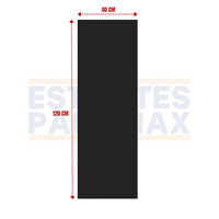 Par de 2 Piezas de Planchas Laterales Negro para Góndolas de 1.20m Alto 120x40cm PMX-1415
