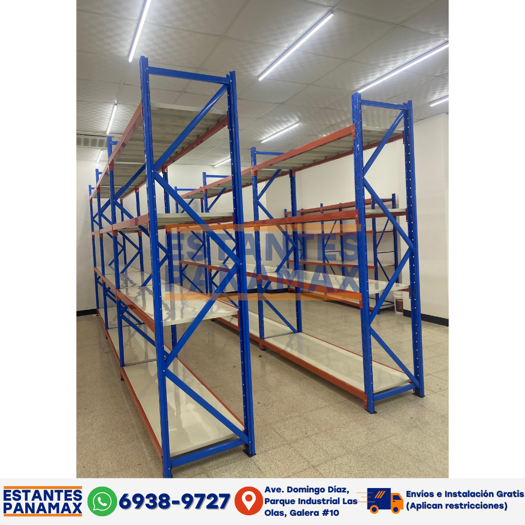 Rack para Bodega de Carga Mediana 350kg x Nivel de 4 Niveles 200*200*6 ...