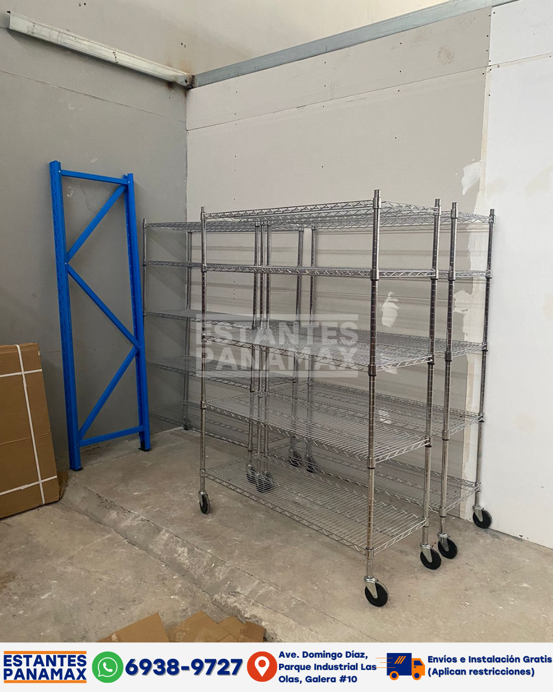 Rack Porta Ruedas Rack Metálico Cromado con Ruedas & Frenos de 5 Niveles 80-100kg R160x1 ...