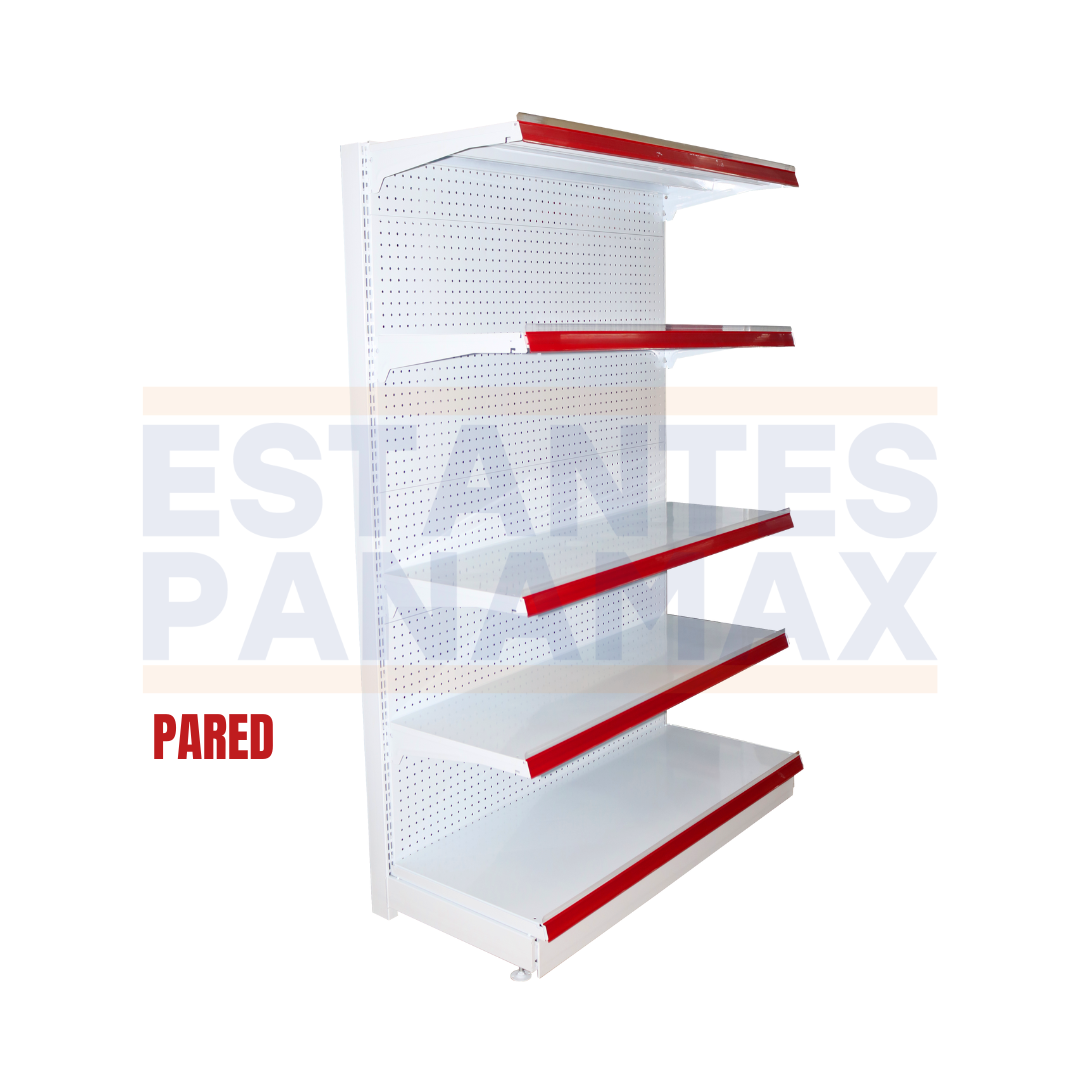 Góndola Pared Perforado Blanco 5 Niveles 180x120x50cm 150kg/nivel PMX-1134
