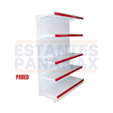 Góndola Pared Perforado Blanco 5 Niveles 180x120x50cm 150kg/nivel PMX-1134