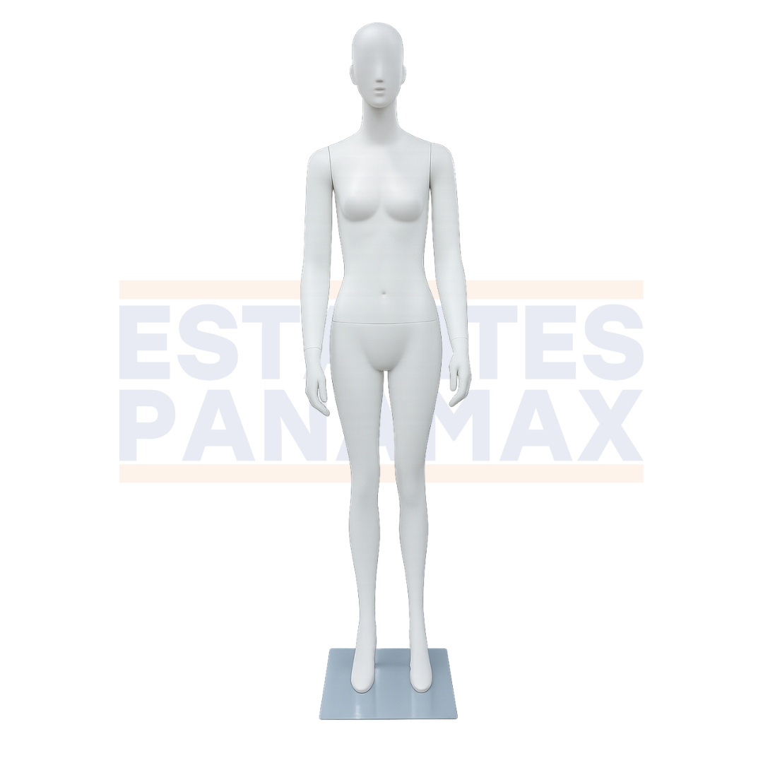 Maniquí de Mujer Femenina de Cuerpo Completo Blanco Fibra de Vidrio XBH-MT05
