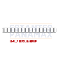 Rejilla de Hierro Trasera Negro 9.5x117cm RT117-NE