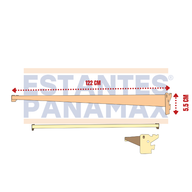 Barras de Soporte para Góndolas Americano Crema 122cm PMX-1385 Americana. Estante. Estantería.