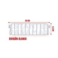 División de Hierro Blanco 9.5x30cm DIV30-BL