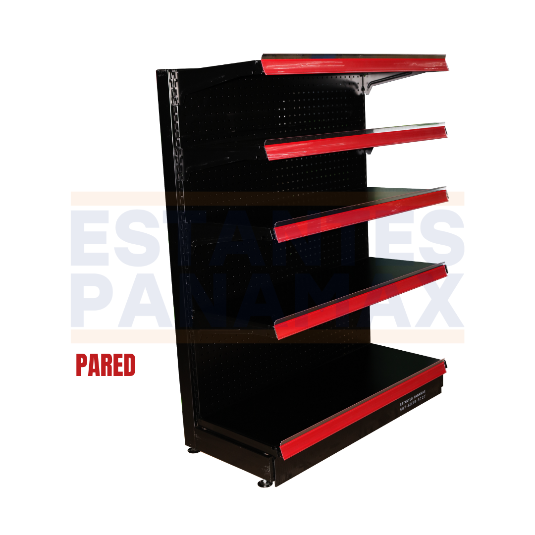 Góndola Pared Perforado Negro 120x90x45cm 75kg/nivel PMX-1112