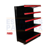 Góndola Pared Perforado Negro 120x90x45cm 75kg/nivel PMX-1112