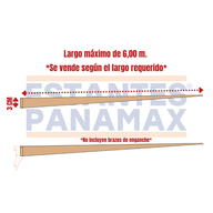 Se Vende por Mt. de Largo Barra Crema para Riel o Góndolas PMX-1382