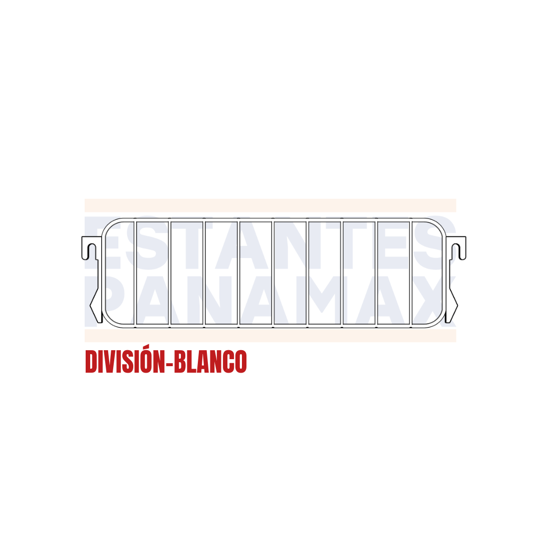 División de Hierro Blanco 9.5x30cm DIV30-BL