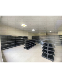 **CALIBRE MEDIO** Góndola Pared Perforado Negro 5 Niveles 180x120x50cm 150kg/nivel PMX-1078