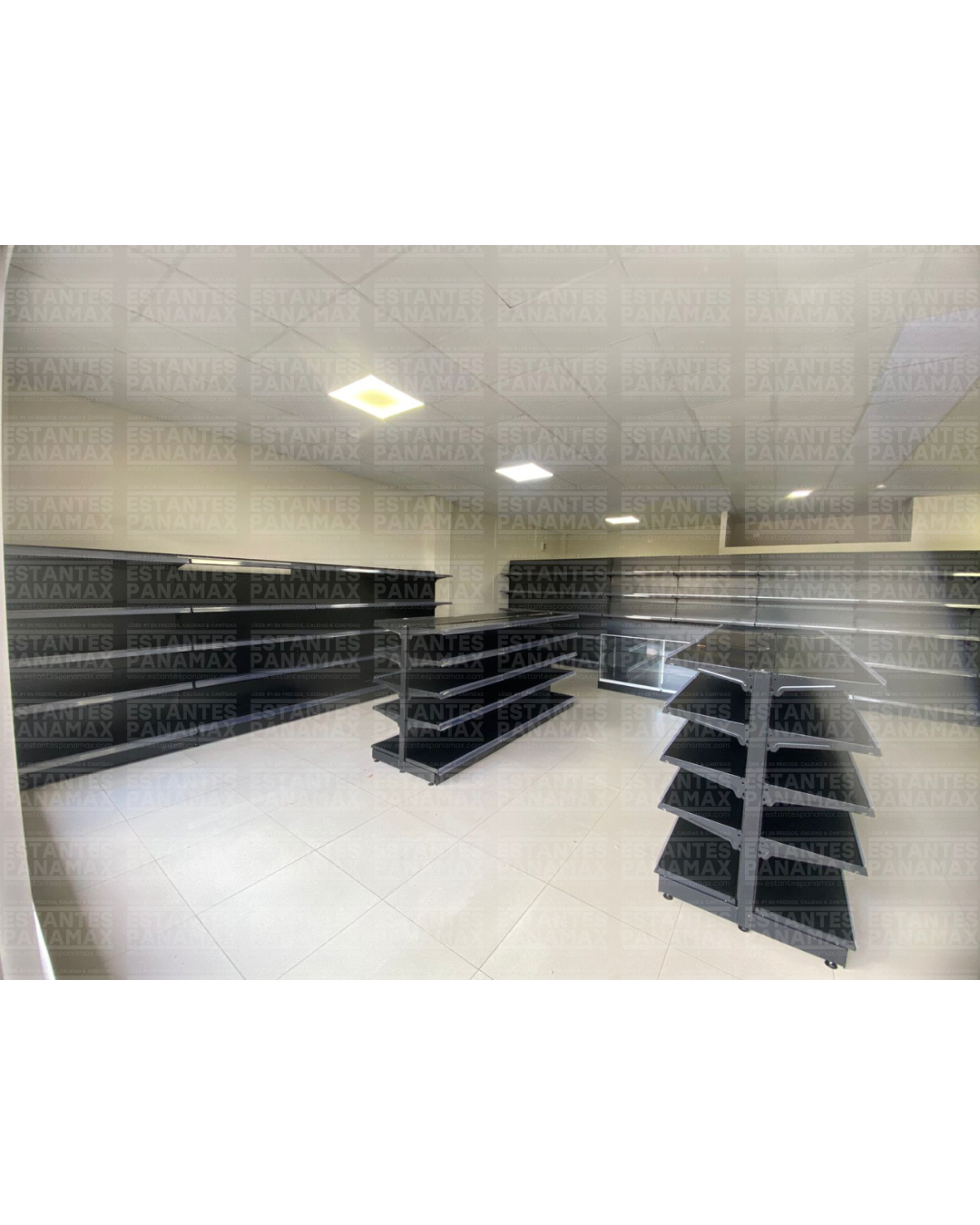 **CALIBRE MEDIO** Góndola Pared Perforado Negro 5 Niveles 180x120x50cm 150kg/nivel PMX-1078
