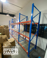 Rack de Bodega de Carga Pesada 1000kg/Nivel con Mallas 240x100cm PMX-1094 1 Tonelada. ***SE VENDE POR PIEZAS***