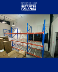 Rack de Bodega de Carga Pesada 1000kg/Nivel con Mallas 240x100cm PMX-1094 1 Tonelada. ***SE VENDE POR PIEZAS***