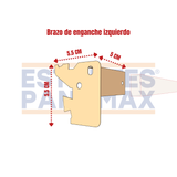 Brazo para Barras Cremas Compatible con Góndolas Americano Derecho e Izquierdo PMX-1384